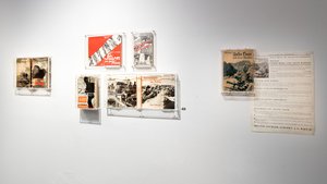 Einblick in die Ausstellung Buchumschlag! Fotomontagen im politischen Kampf der 1930er-Jahre in Österreich